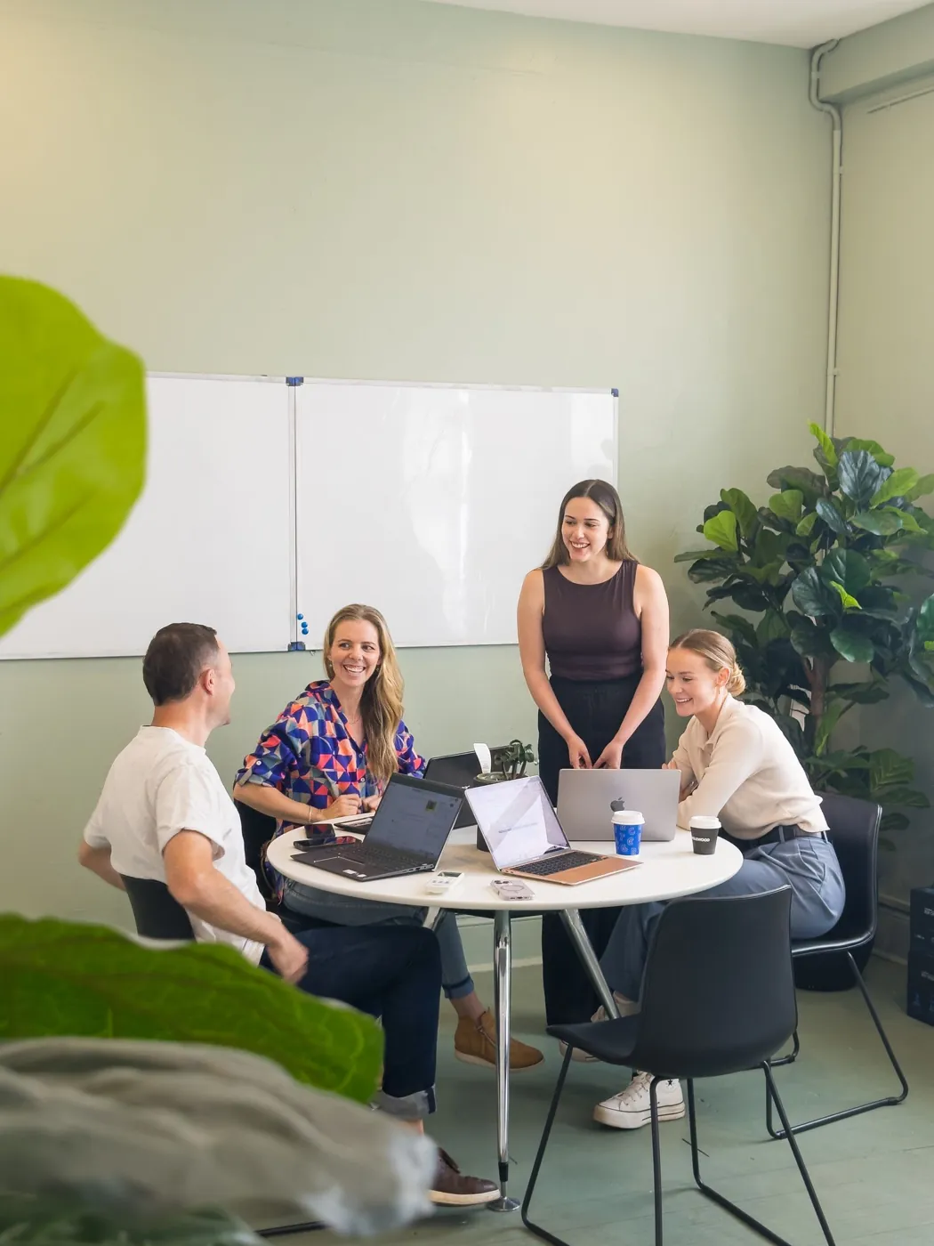 An Opposite team workshop around a table